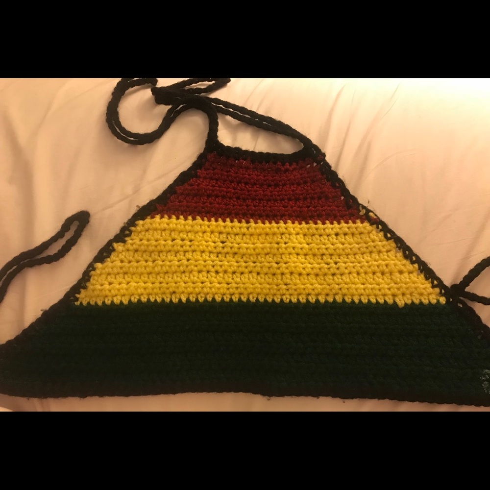 Hand Crochet rasta halter hot